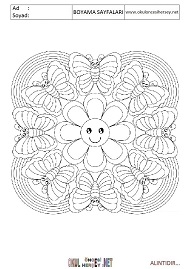 Mandala boyama sayfaları